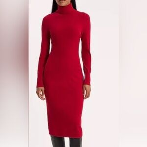 NWT Express Red Long Sleeve Dress